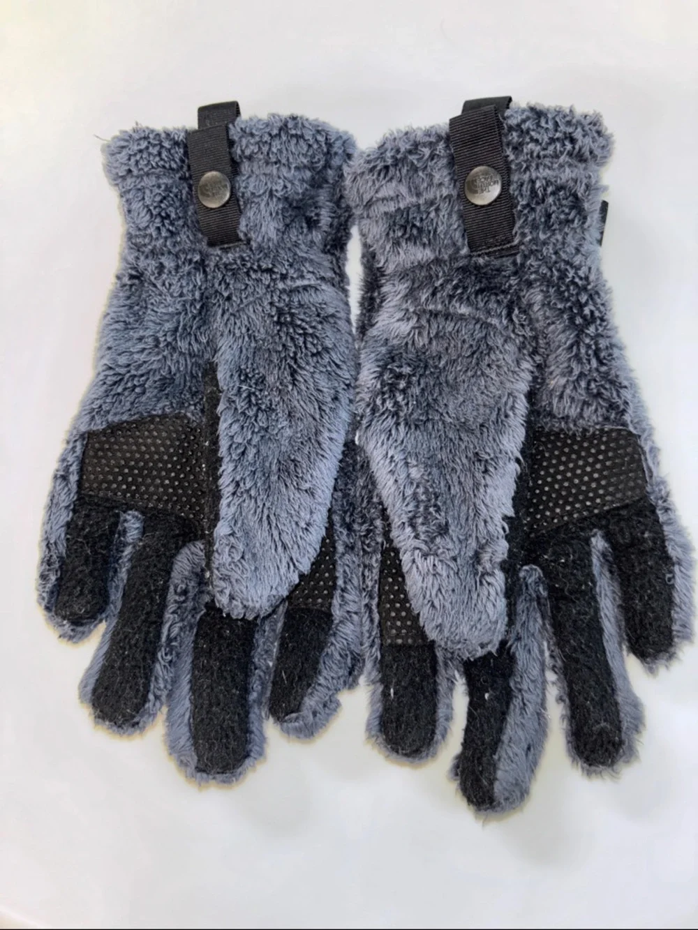 TNF e-tip Charcoal Plush Fleece Gloves kids S the niorth face
